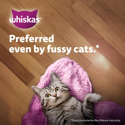 Whiskas Tasty Mix Adult (1+ year) Wet Cat Food, Seafood Cocktail Wakame Seaweed in Gravy, 70 g|Made With Real Fish|Complete & Balanced Nutrition for Adult cat