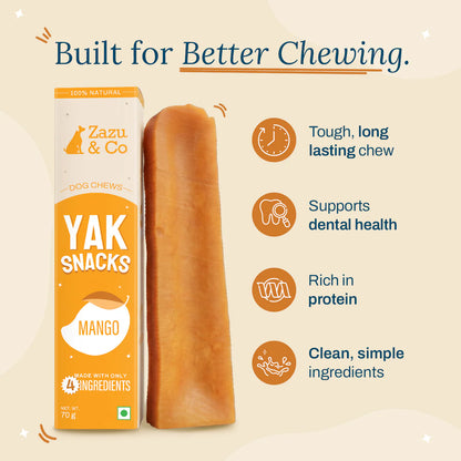 Zazu & Co Yak Chews - Mango