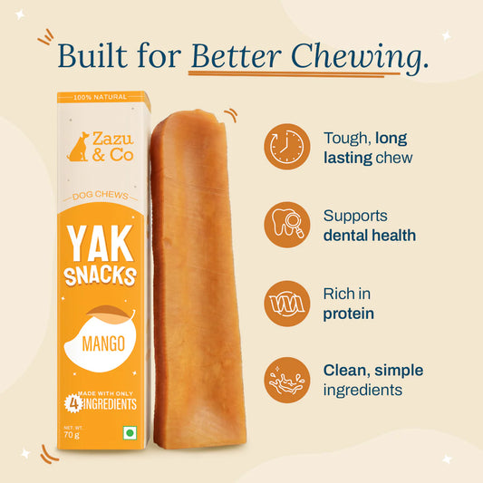 Zazu & Co Yak Chews - Mango