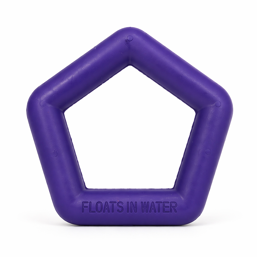 Talking Dog Club  Talking Dog Club - Sturdy - Hexagon Floater - Natural Rubber Toy